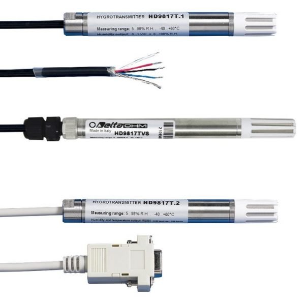 HD9817T1R compact temperature & humidity transmitter (0–1 V output)